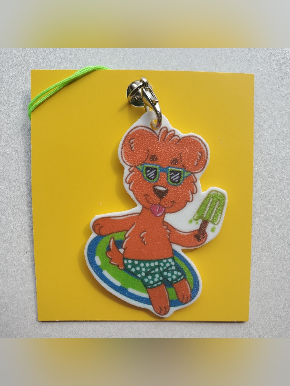 Cute Handmade Popsicle Pool Pup + Palm Tree Charms/Keychains/Ornaments